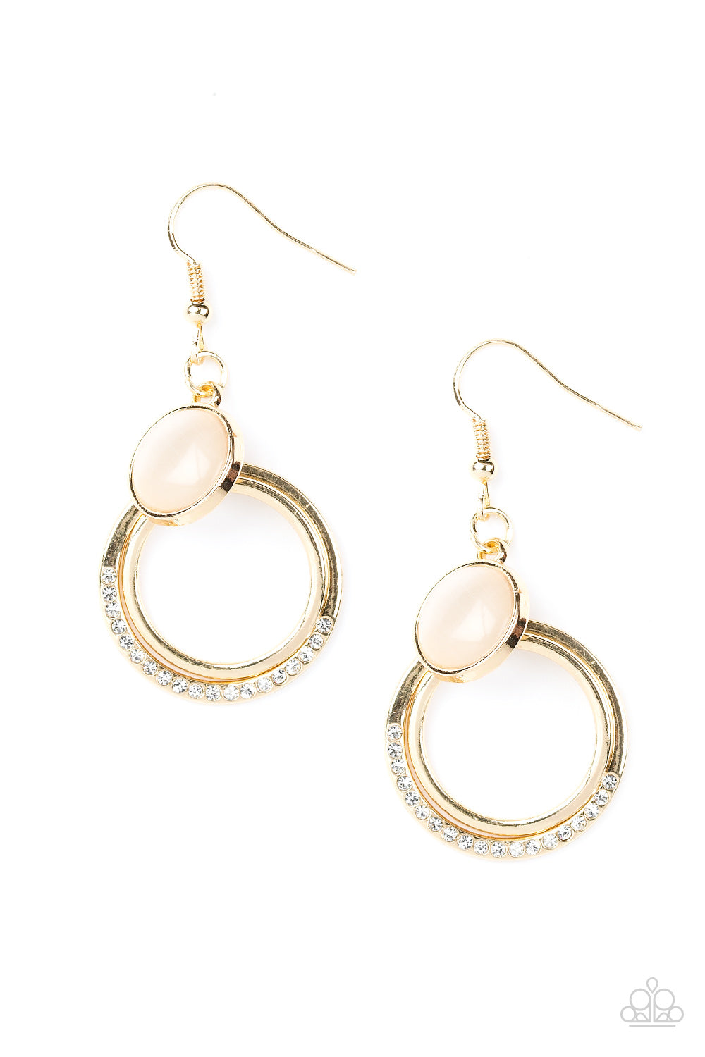 Dreamily Dreamland - gold - Paparazzi earrings