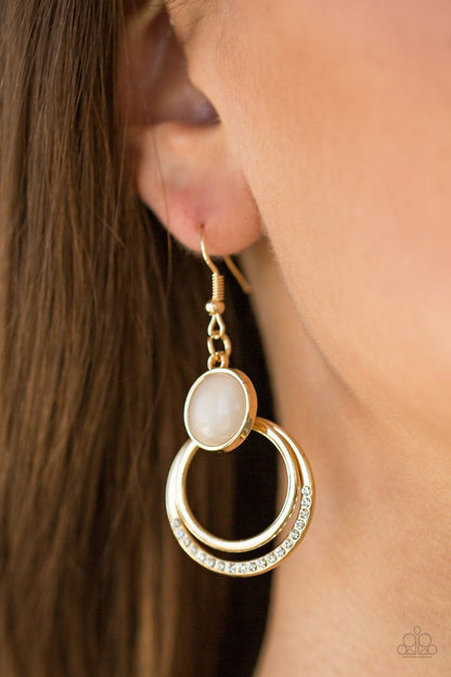 Dreamily Dreamland-gold-Paparazzi earrings