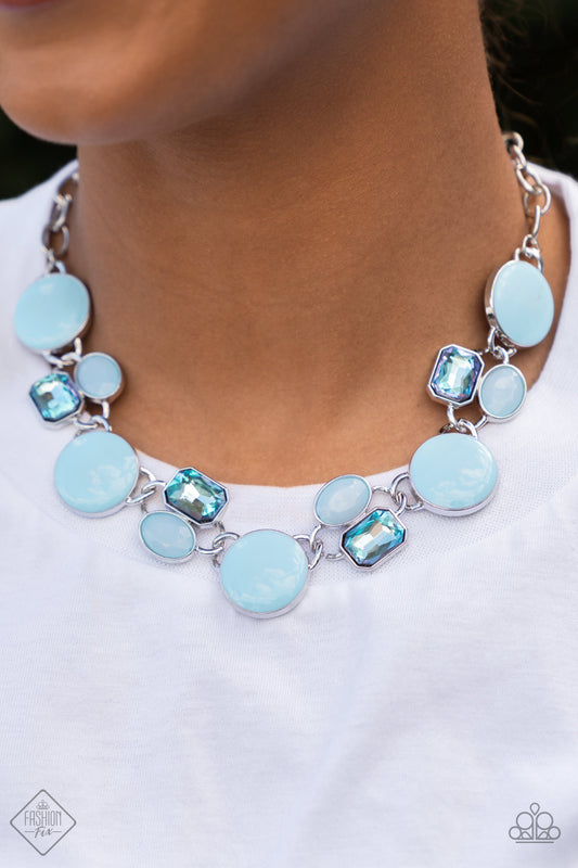 Dreaming in MULTICOLOR - blue - Paparazzi necklace