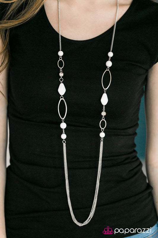 Dreamy Daydreams - White - Paparazzi necklace