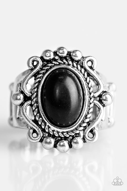 Dreamy Deserts - Black - Paparazzi ring