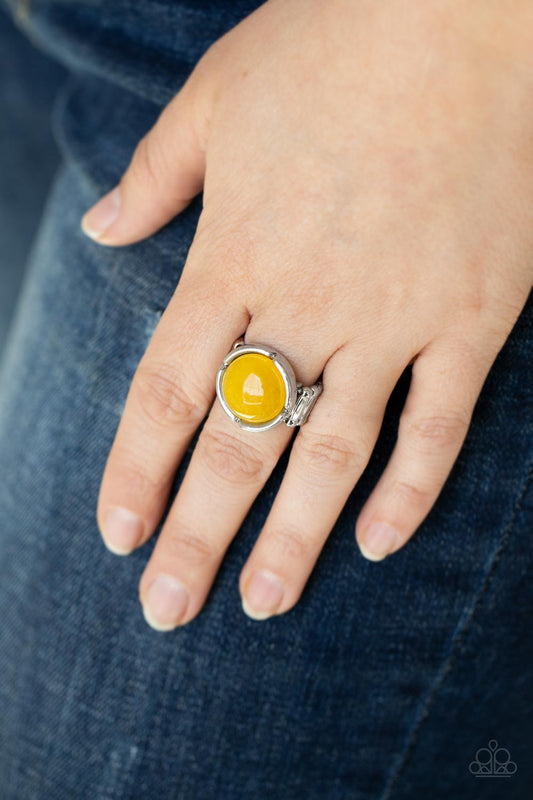 Dreamy Dunes - yellow - Paparazzi ring