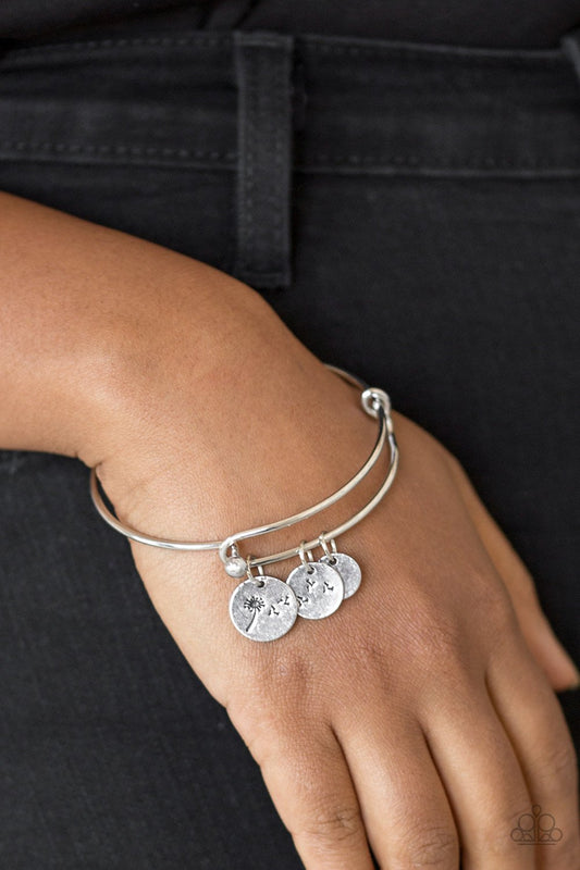 Dreamy Dandelions-silver-Paparazzi bracelet