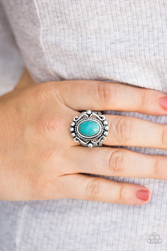 Dreamy Deserts - blue - Paparazzi ring