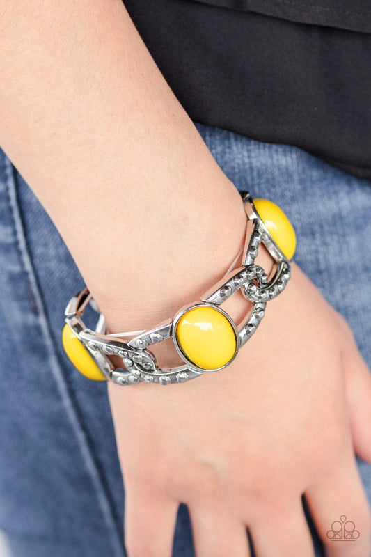 Dreamy Gleam-yellow-Paparazzi bracelet