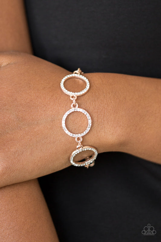 Dress the Part - rose gold - Paparazzi bracelet