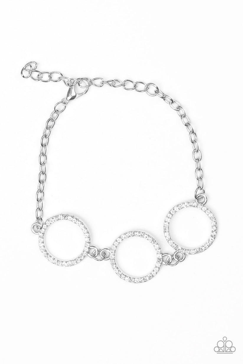 Dress The Part white Paparazzi bracelet JewelryBlingThing