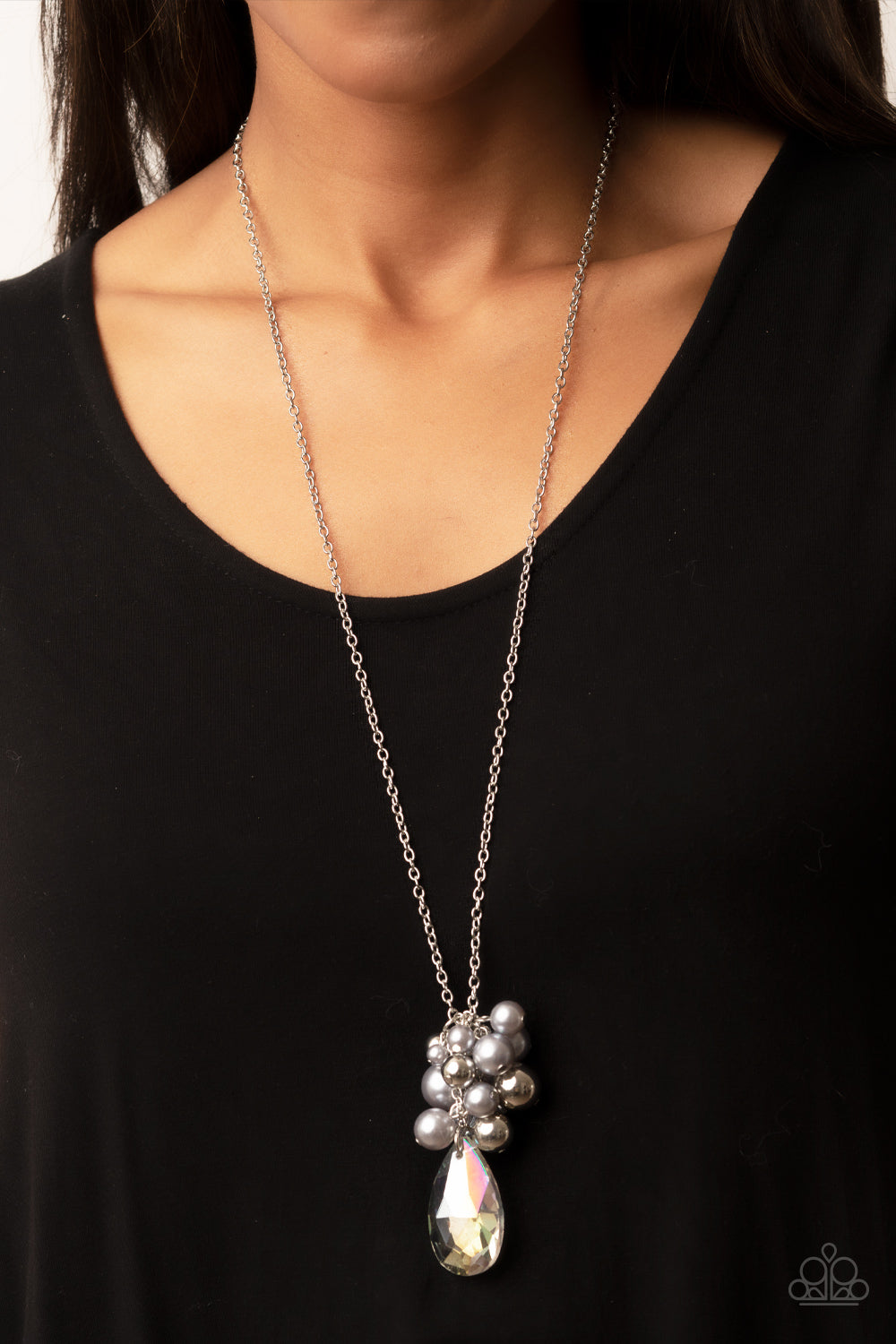 Drip Drop Dazzle - silver - Paparazzi necklace