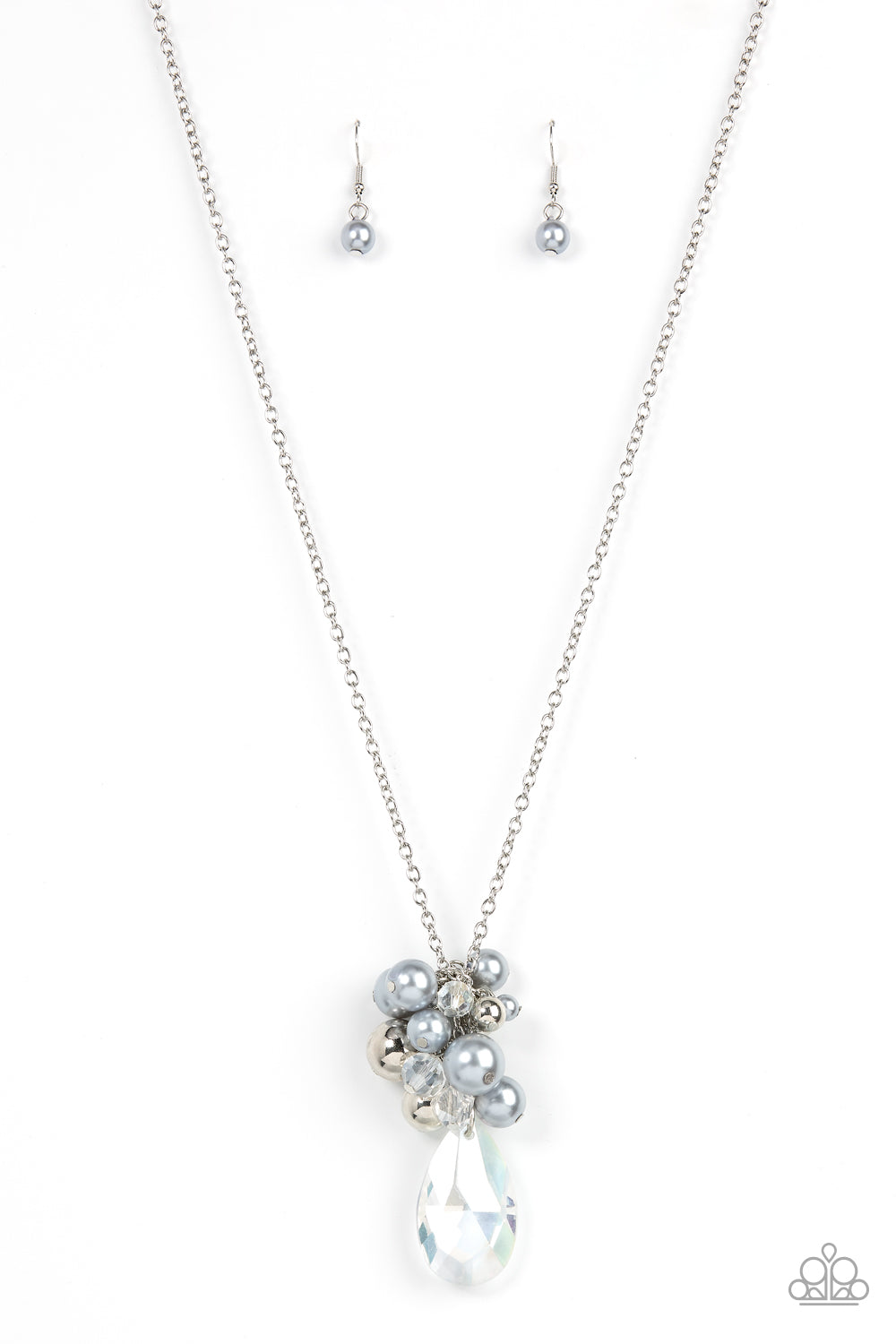 Drip Drop Dazzle - silver - Paparazzi necklace
