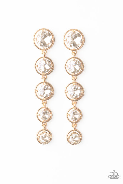 Drippin in Starlight - gold - Paparazzi earrings