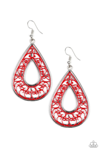 Drop Anchor - red - Paparazzi earrings