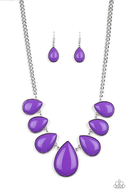 Drop Zone - purple - Paparazzi necklace