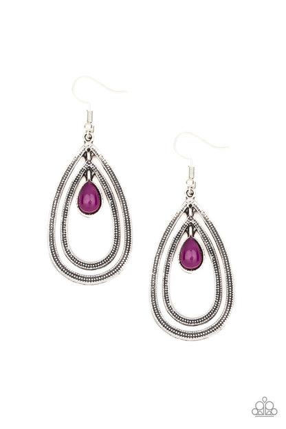 Drops of Color - purple - Paparazzi earrings
