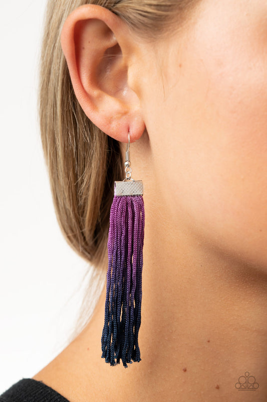 Dual Immersion - purple - Paparazzi earrings