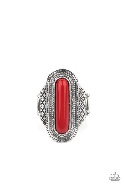 Dubai Distraction - red - Paparazzi ring