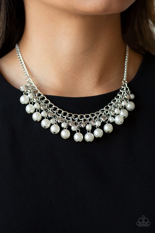 Duchess Dior-white-Paparazzi necklace