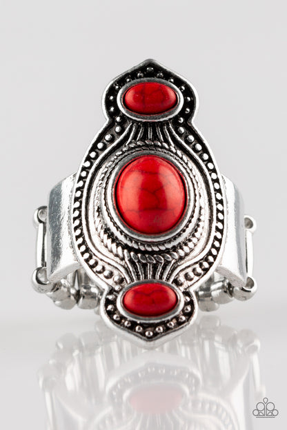 Dune Drifter - red - Paparazzi ring