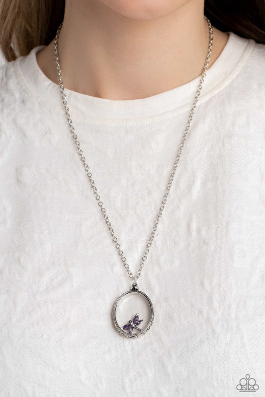 Dynamic Dragonfly - purple - Paparazzi necklace
