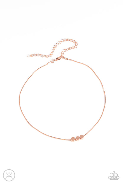Dynamically Dainty - copper - Paparazzi necklace