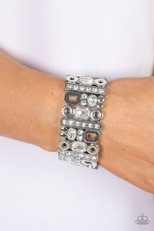 Dynamically Diverse - white - Paparrazzi bracelet