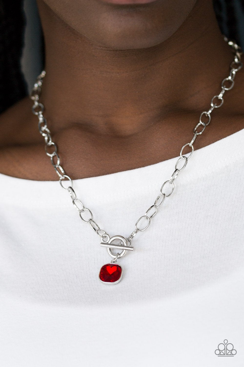 Dynamite Dazzle - red - Paparazzi necklace