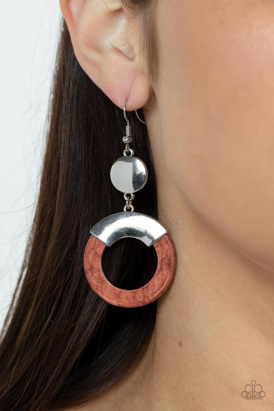 ENTRADA at Your Own Risk - brown - Paparazzi earrings