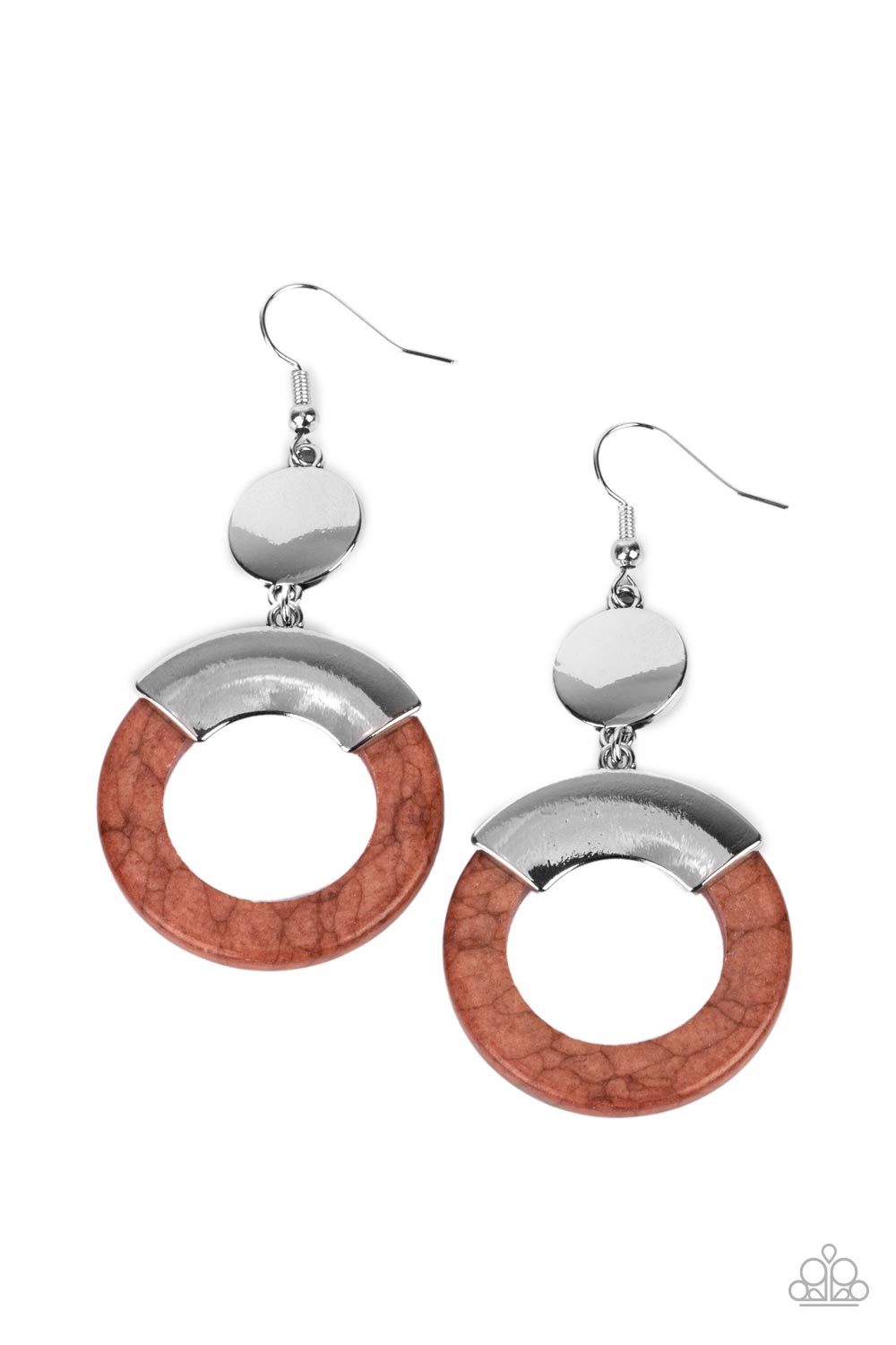 ENTRADA at Your Own Risk - brown - Paparazzi earrings