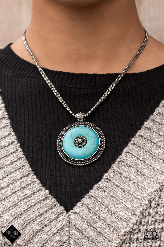 EPICENTER of Attention - blue - Paparazzi necklace