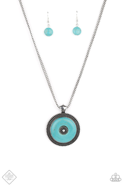 EPICENTER of Attention - blue - Paparazzi necklace