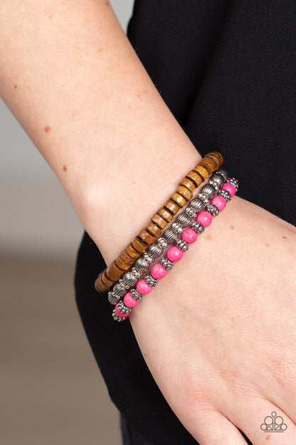 ESCAPADE Route - pink - Paparazzi bracelet