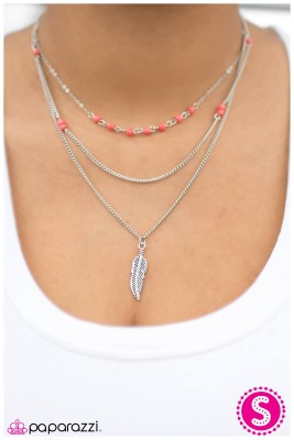 Early Bird - Coral - Paparazzi necklace