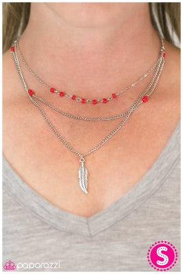 Early Bird - Red - Paparazzi necklace