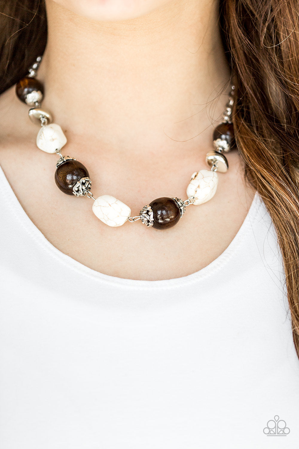 Earth Goddess - white - Paparazzi necklace