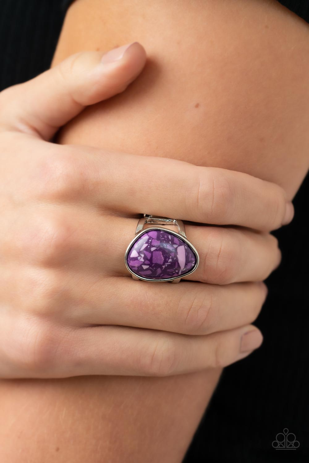 Earth Hearth - purple - Paparazzi ring