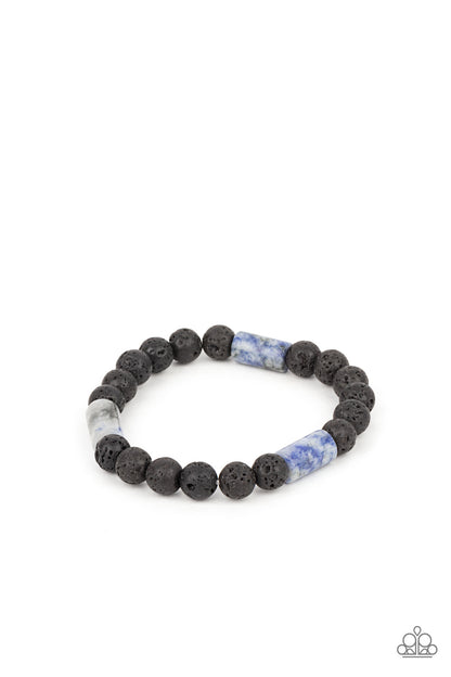Earthy Energy - blue - Paparazzi mens bracelet