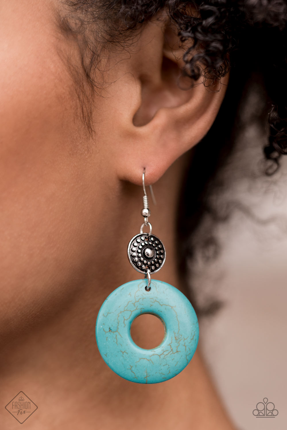 Earthy Epicenter - blue - Paparazzi earrings