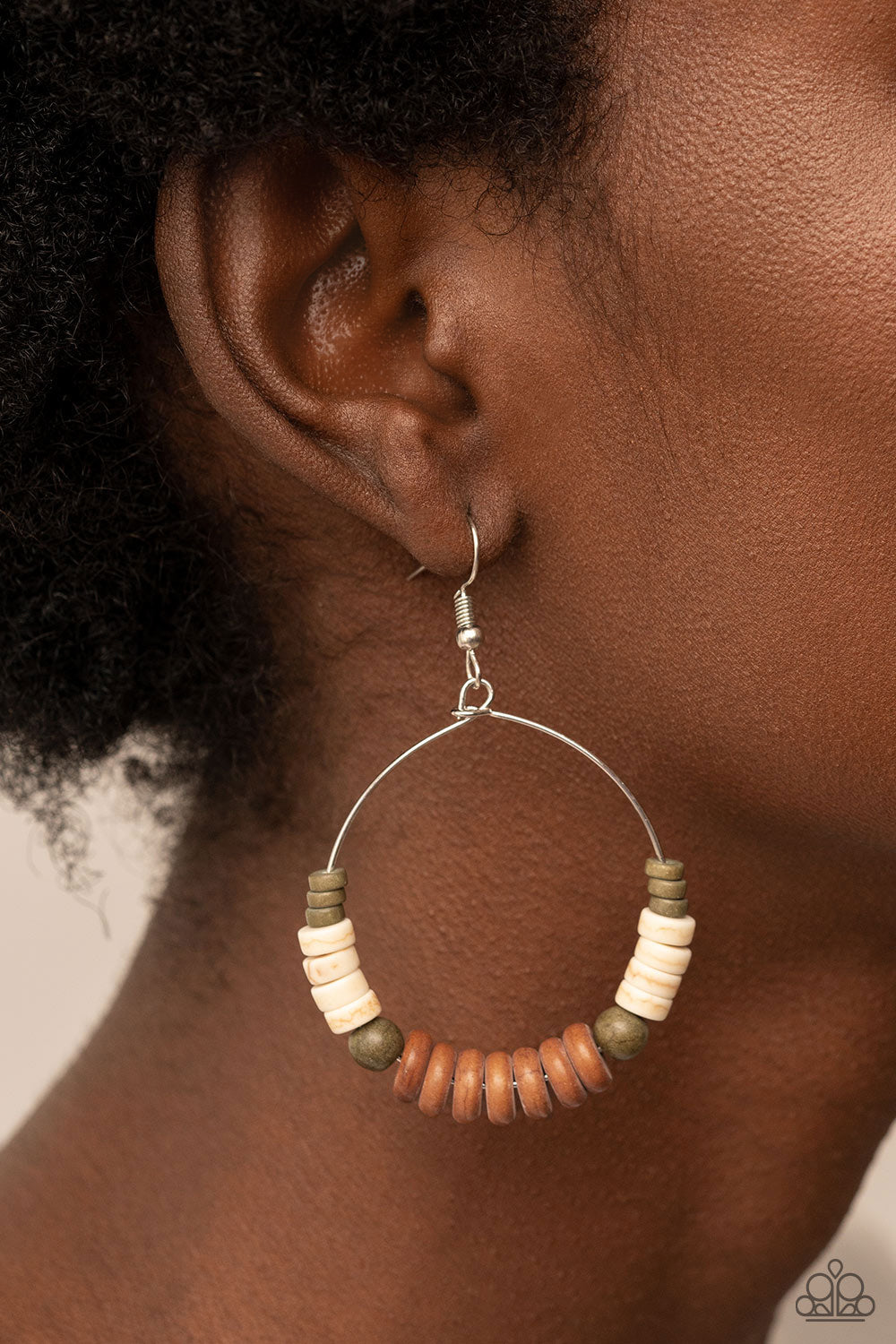 Earthy Esteem - brown - Paparazzi earrings