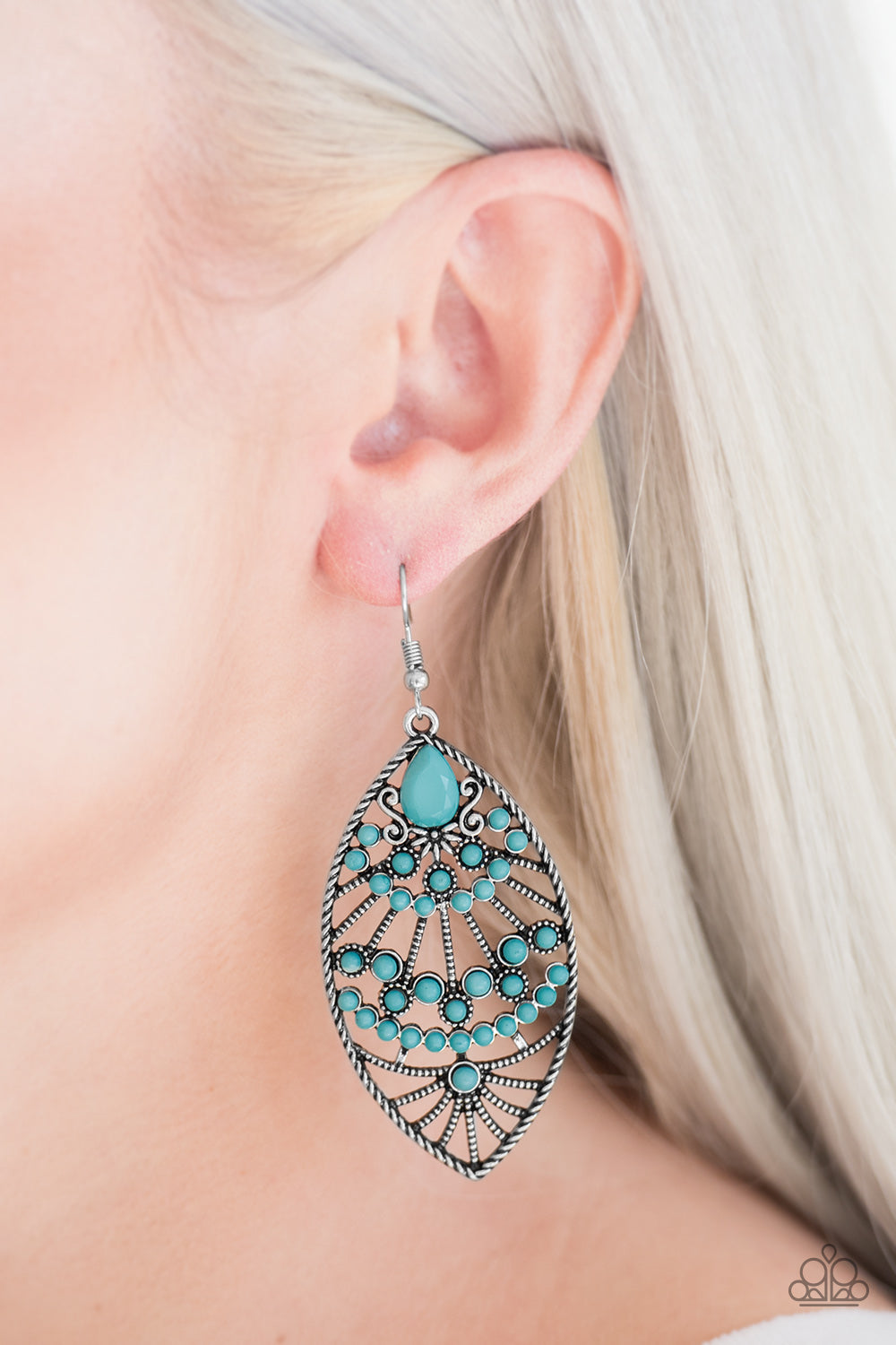 Eastern Extravagance - blue - Paparazzi earrings