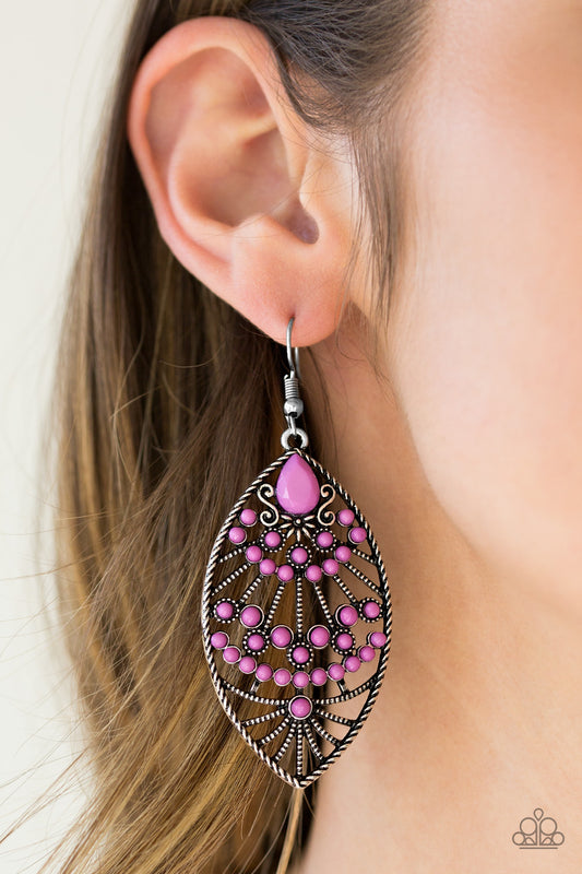 Eastern Extravagance - purple - Paparazzi earrings
