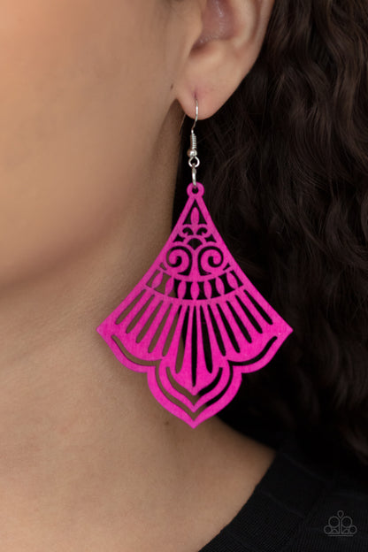 Eastern Escape - pink - Paparazzi earrings