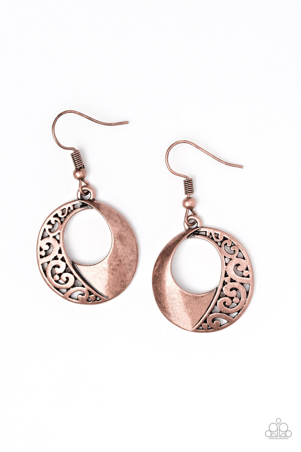 Eastside Excursionist - copper - Paparazzi earrings
