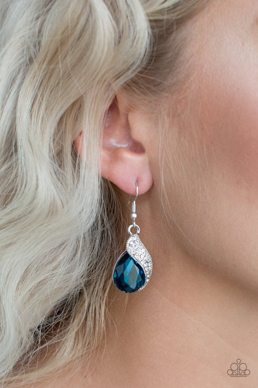 Easy Elegance - blue - Paparazzi earrings 