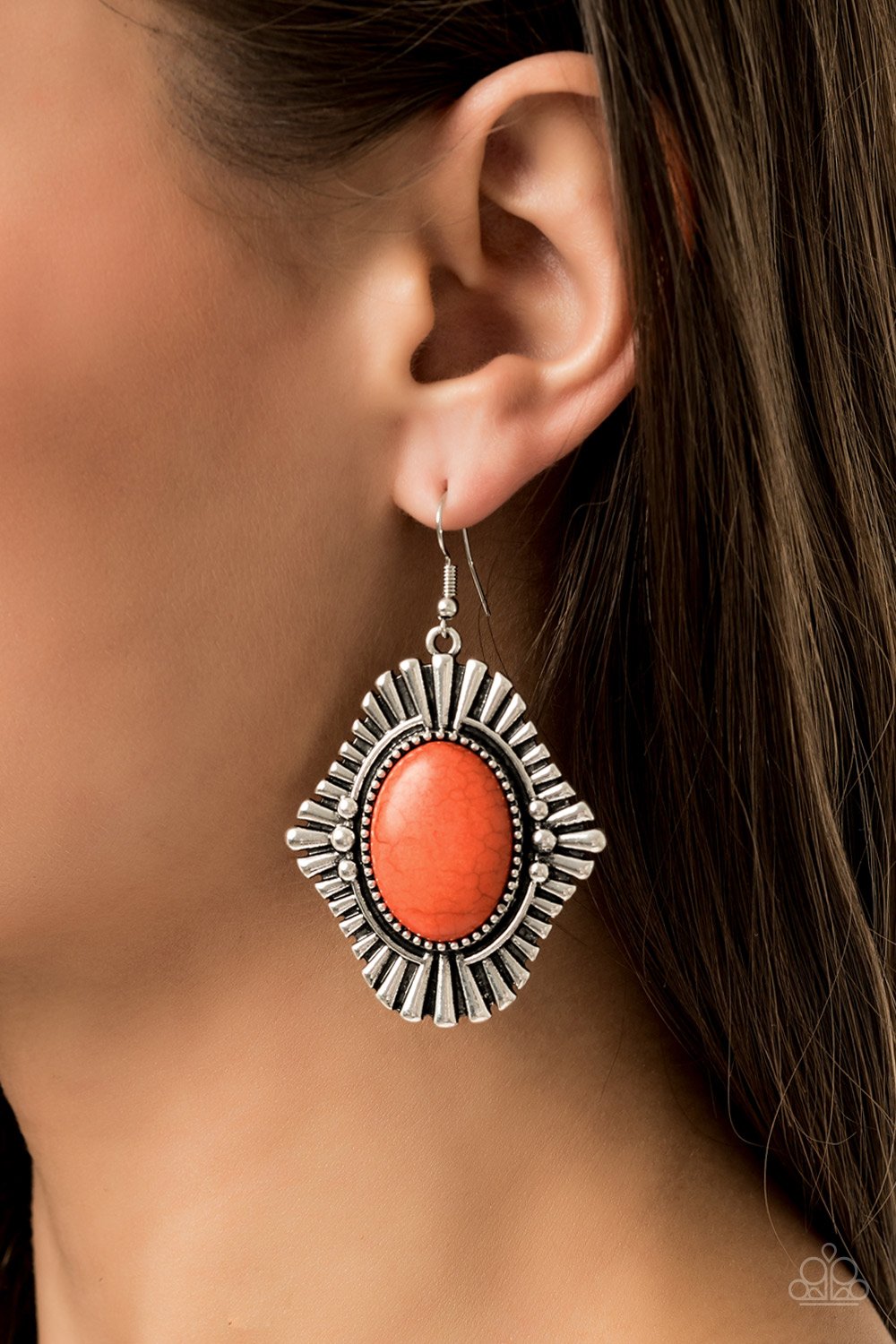Easy as PIONEER - orange - Paparazzi earrings