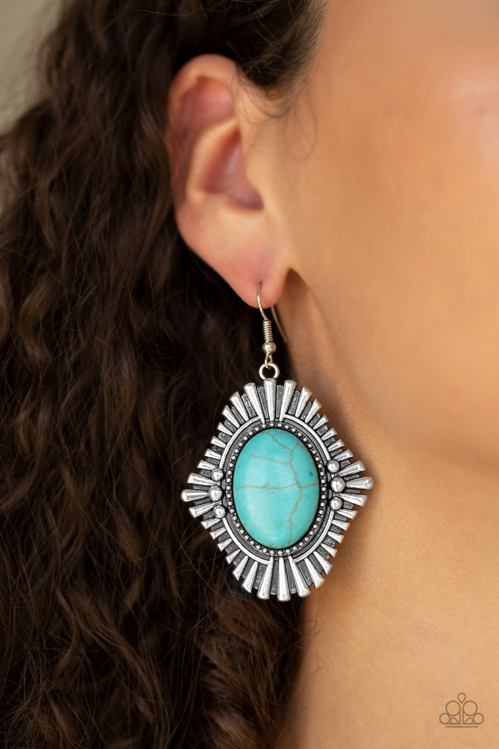 Easy As PIONEER - blue - Paparazzi earrings