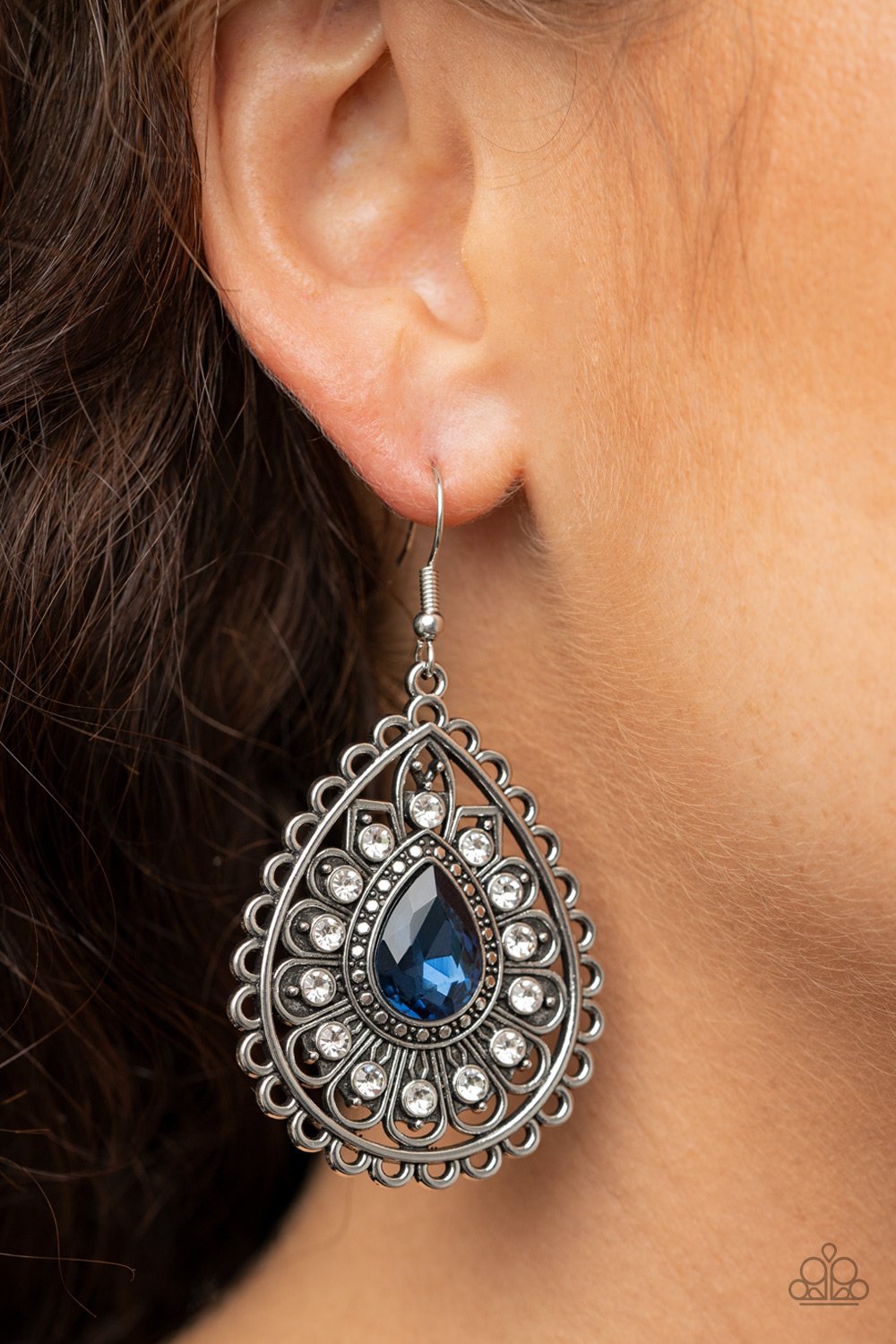 Eat Drink and BEAM Merry - blue - Paparazzi earrings