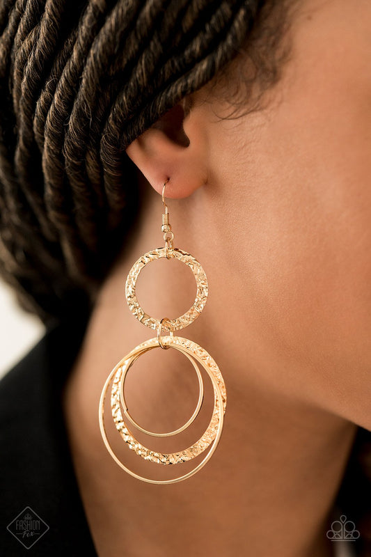 Eclipsed Edge-gold-Paparazzi earrings