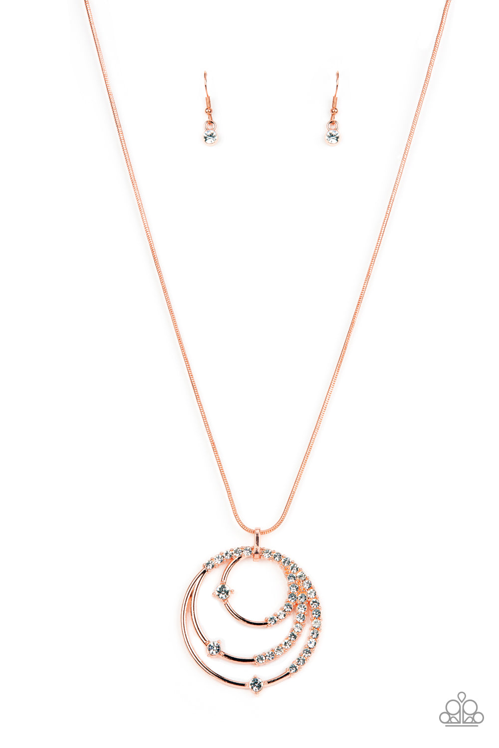 Ecliptic Elegance - copper - Paparazzi necklace