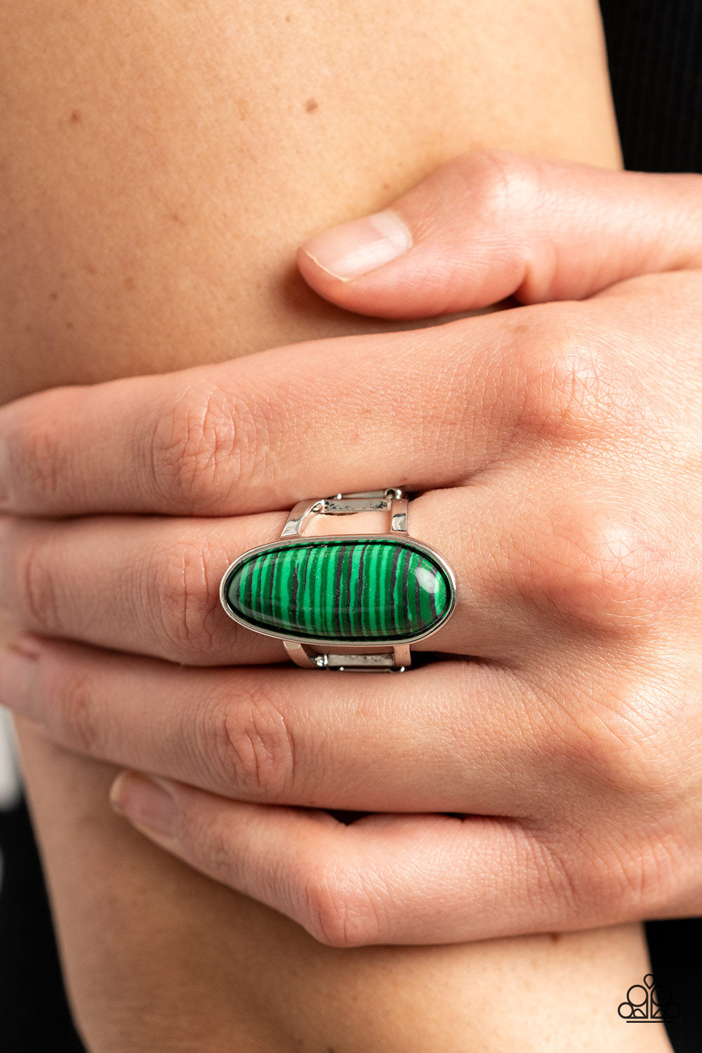 Eco Expression - green - Paparazzi ring
