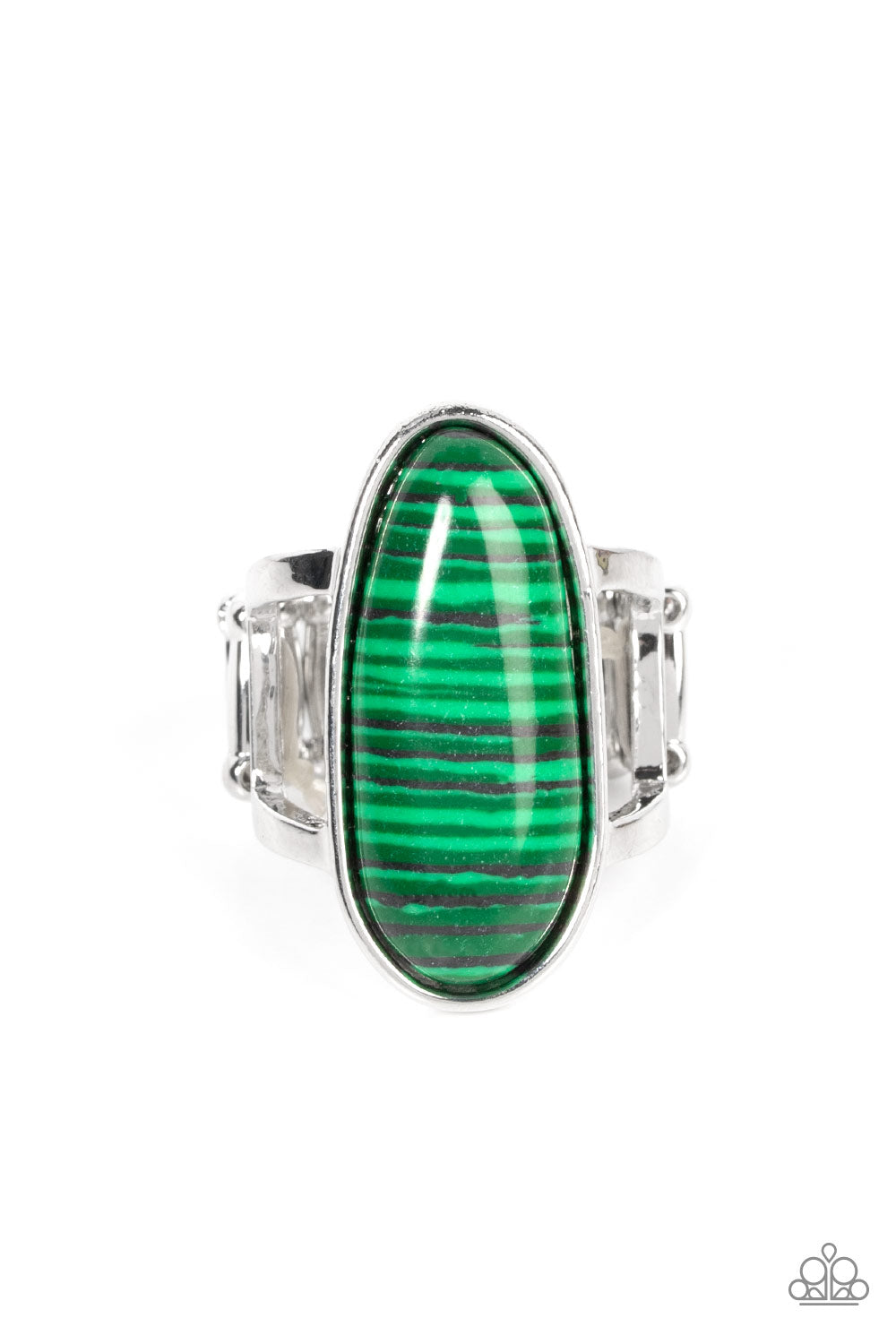 Eco Expression - green - Paparazzi ring