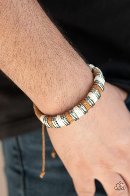 Eco Explorer-brown-Paparazzi mens bracelet